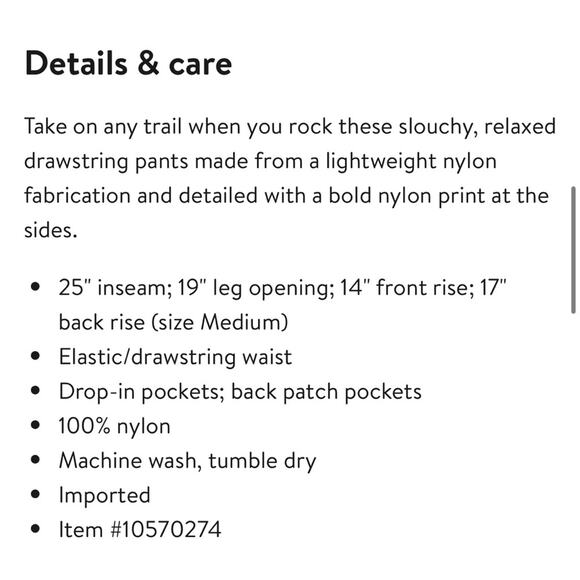 Free People Movement Athletic Pants Drawstring Size Small Champ is Here - Picture 6 of 11